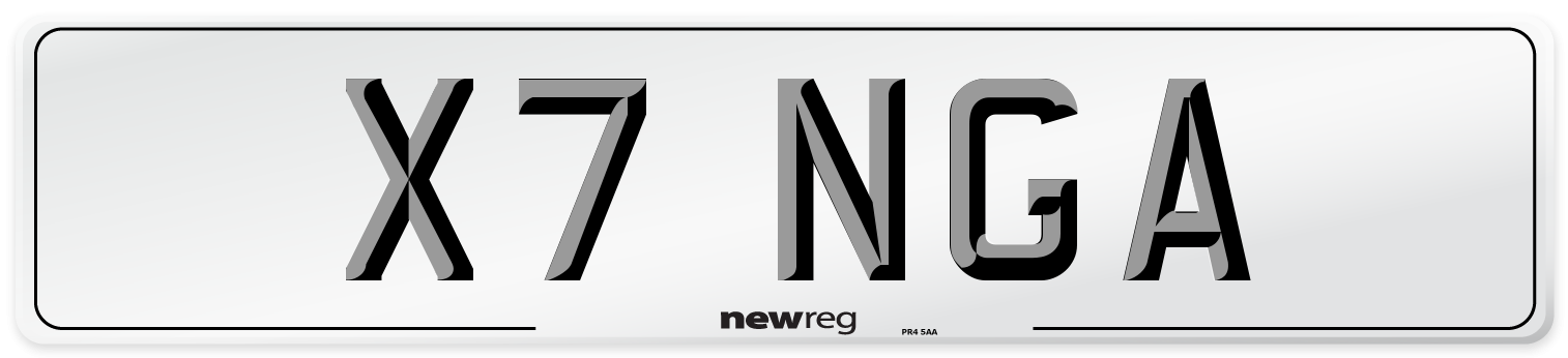 X7 NGA Number Plate from New Reg